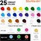25 Colors Outdoor Acrylic Paint Set, 2oz/60ml Waterproof Acrylic Paint with 10 Brushes 1 Palette, Rich Pigmented Paints for Artists, Beginners on Rocks, Wood Crafts, Garden Statues